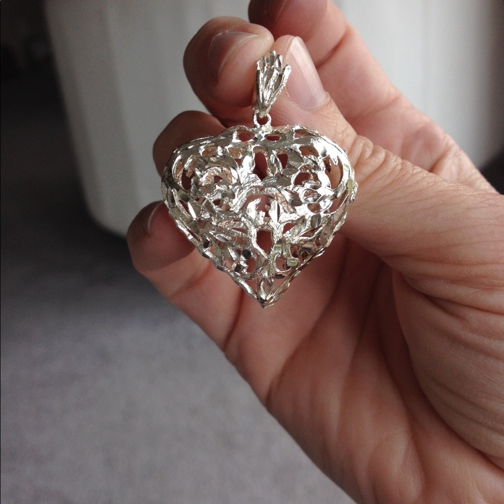 Sterling silver heart pendant